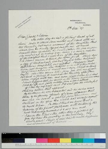 Henry Gordon Clark writes to GBH and EPH