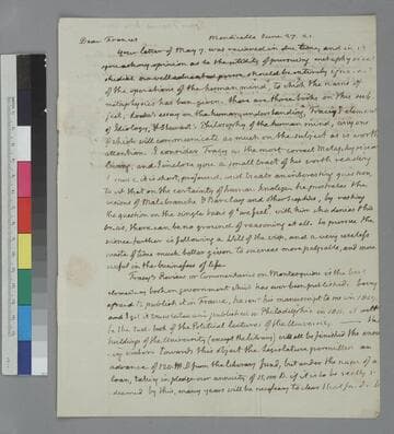 Thomas Jefferson, Monticello, letter to Francis Wayles Eppes