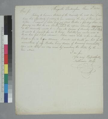 Nathaniel Wolfe, Maysville Buckingham, letter to Thomas Jefferson