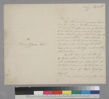 Charles Bonnycastle letter to Thomas Jefferson