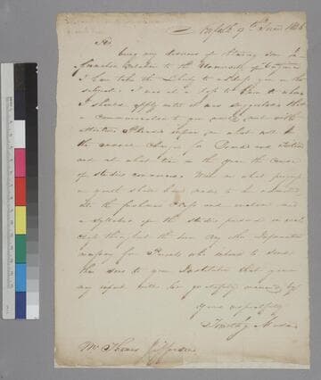 Timothy Mason, Norfolk, letter to Thomas Jefferson
