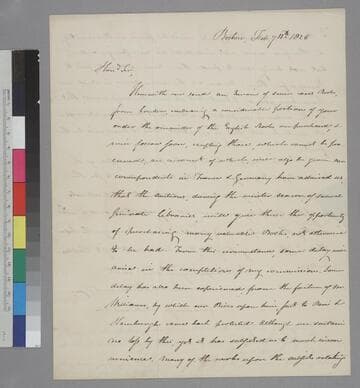 William Hilliard, Cummings, Hilliard & Co., Boston, letter to Thomas Jefferson, Charlottesville