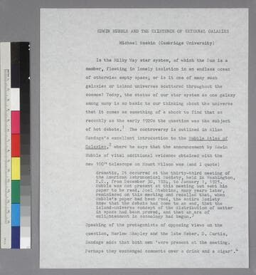 Edwin Hubble and the Existence of External Galaxies