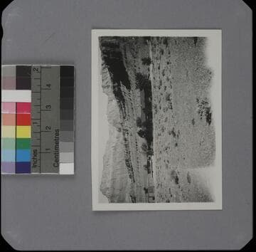 Adobe buildings in a canyon, near the Navajo bridge, Arizona