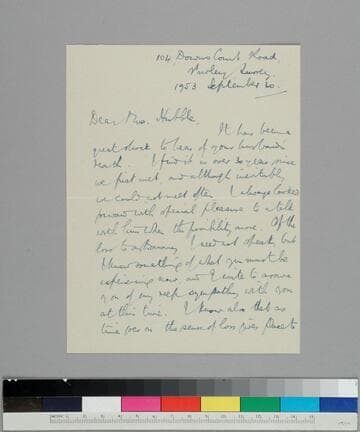 Herbert Dingle writes to GBH