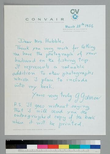 Physicist George Gamow writes GBH