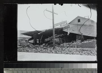 Earthquake destruction. [Variant]