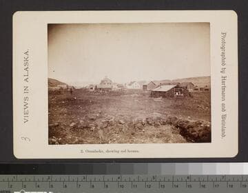 2. Ounalaska, showing sod houses