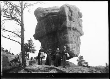 Unidentified couples with Balance Rock