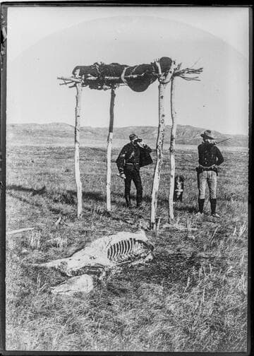 Old time Indian method of burying dead: a custom now obsolete