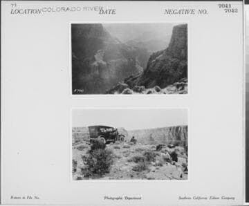 Colorado River - Overview of Colorado River from rim of canyon