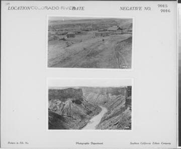 Colorado River - Desert town with adobe buildings