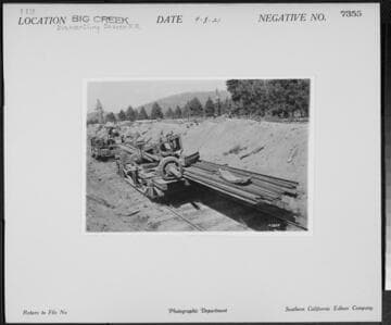 Big Creek, Shaver Lake Dam - Dismantling Shaver Railroad