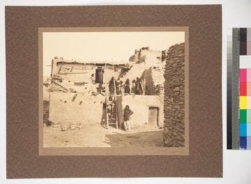 A house cluster in Hopi village of Shongopavi, Arizona