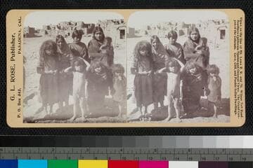 A group of Hopi women and children at an unidentified pueblo