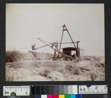 A dredge on a canal or a river