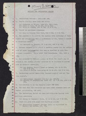 Actions for Declaratory Relief