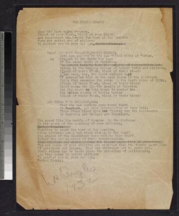 For Mother Mooney poem