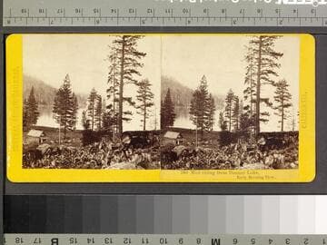 260. Mist rising from Donner Lake. Early Morning View