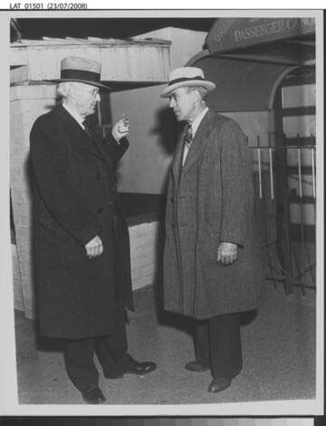 Harry Chandler with Nelson Rounsevell