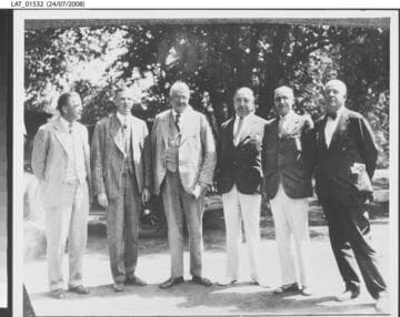 Harry Chandler with others outdoors