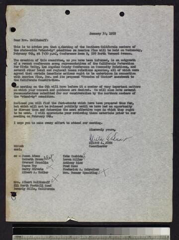 Letter by Senn and notes