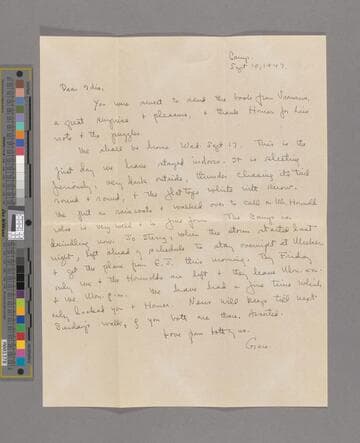 Hubble, Grace Burke. Letter to Ida Crotty