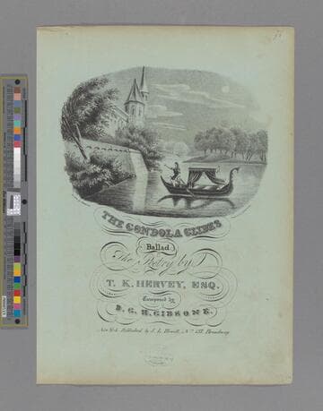 The gondola glides : ballad / the poetry by T. K. Hervey, Esq. ; composed by B. G. H. Gibsone