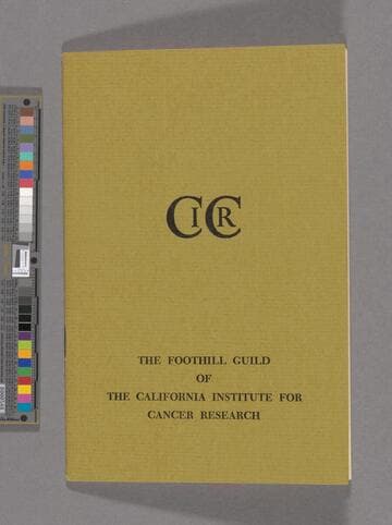 The Foothill Guide of the California Institute for Cancer Research membership list