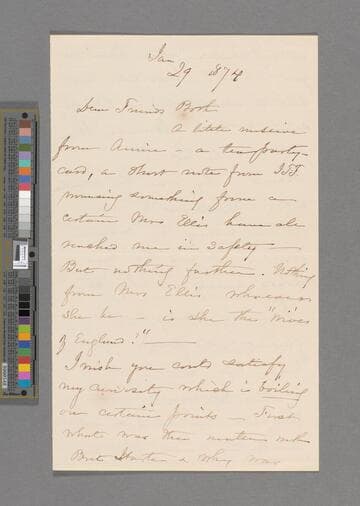 Stowe, Harriet Beecher. Letter to James Thomas Fields and Annie Adams Fields