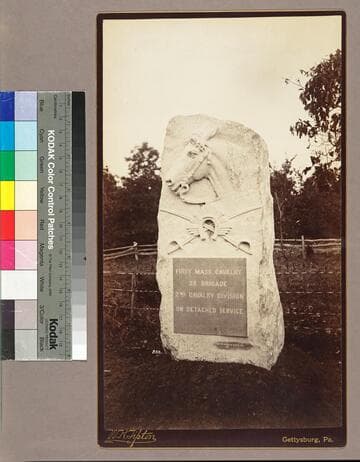 Monument honoring the 1st Massachusetts Cavalry, 3rd Brigade, 2nd Cavalry Division on Detached Service