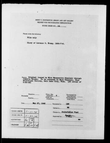 Diary of Lorenzo Dow Young [microform] : 1886-1888
