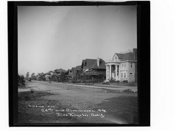 Scene on 24th and Cimmaron Sts. [i.e. Cimarron] Los Angeles, Calif