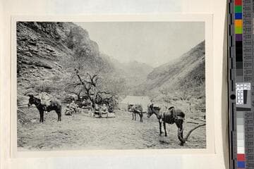 Taking lunch near the river. The location is close to the river at Hance Rapid and looking up Red Canyon