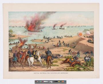 Battle between the Monitor and Merrimac