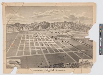 Bird’s eye view of Azusa Los Angeles Co. Cal. : 1887