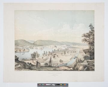 Jersey Shore : looking south west Lycoming Co. Pa. 1854. : Bachelder's album of American scenery