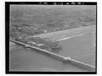 Aerial view of Santa Monica Pier