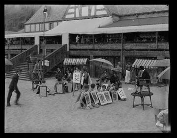 Human card game at Gables Beach Club, Santa Monica
