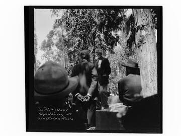 I. P. Fisher speaking at Eastlake Park