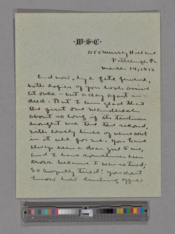 Willa Cather. To Zoë Akins