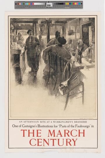 An afternoon bite at a workingmen's brasserie