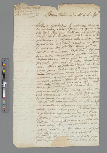 Sesión Ordinaria del 6 de Sept.e