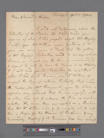 Woodhouse, James. Letter to Elizabeth (Robinson) Montagu