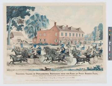 Trotting cracks of Philadelphia returning from the race at Point Breeze Park