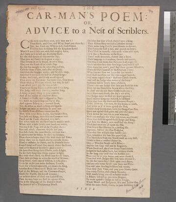 The car-man's poem: or, Advice to a nest of scriblers