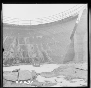 Big Creek, Florence Lake Dam - View of Intrados Arch #43
