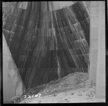 Big Creek, Florence Lake Dam - View of Intrados Arch #51