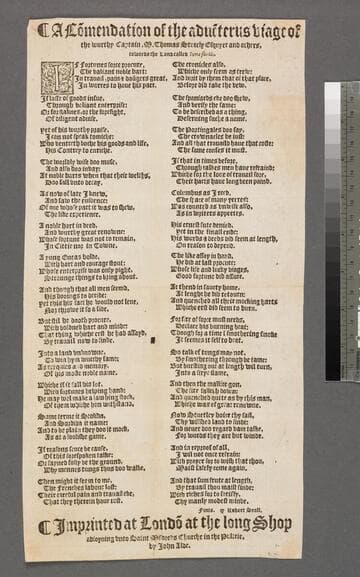 A co[m]mendation of the adue[n]terus viage of the wurthy Captain. M. Thomas Stutely Esquyer and others, towards the land called Terra florida