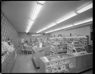 Drug store interior with 1 variant